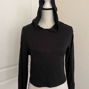 Women's Long Sleeve Drawstring Hooded Sweatshirt